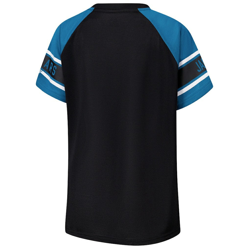 Jacksonville Jaguars Starter Women's 1st Rounder Color Block Raglan Top Black