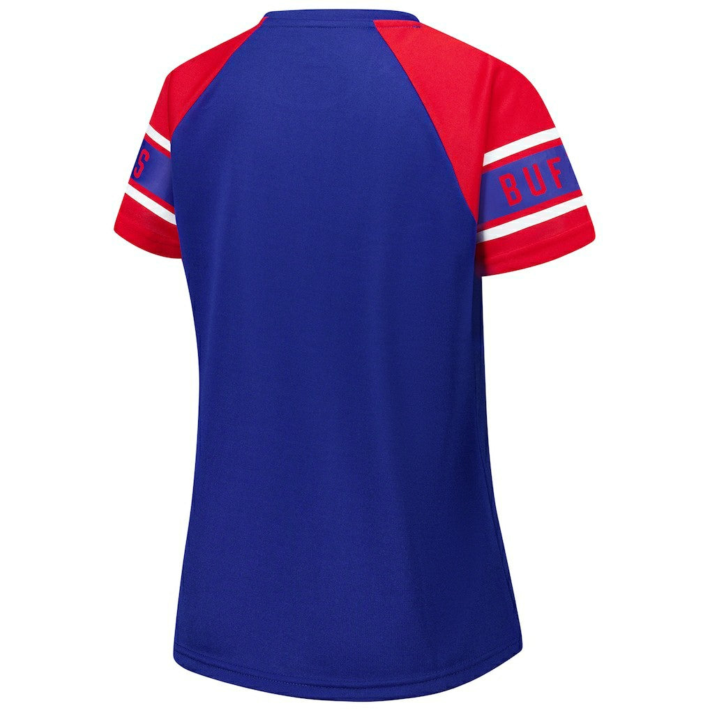 Buffalo Bills Starter Women's 1st Rounder Color Block Raglan Top Royal