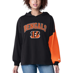 Cincinnati Bengals Starter Women's Power Move Long Sleeve Pullover Hoodie Black