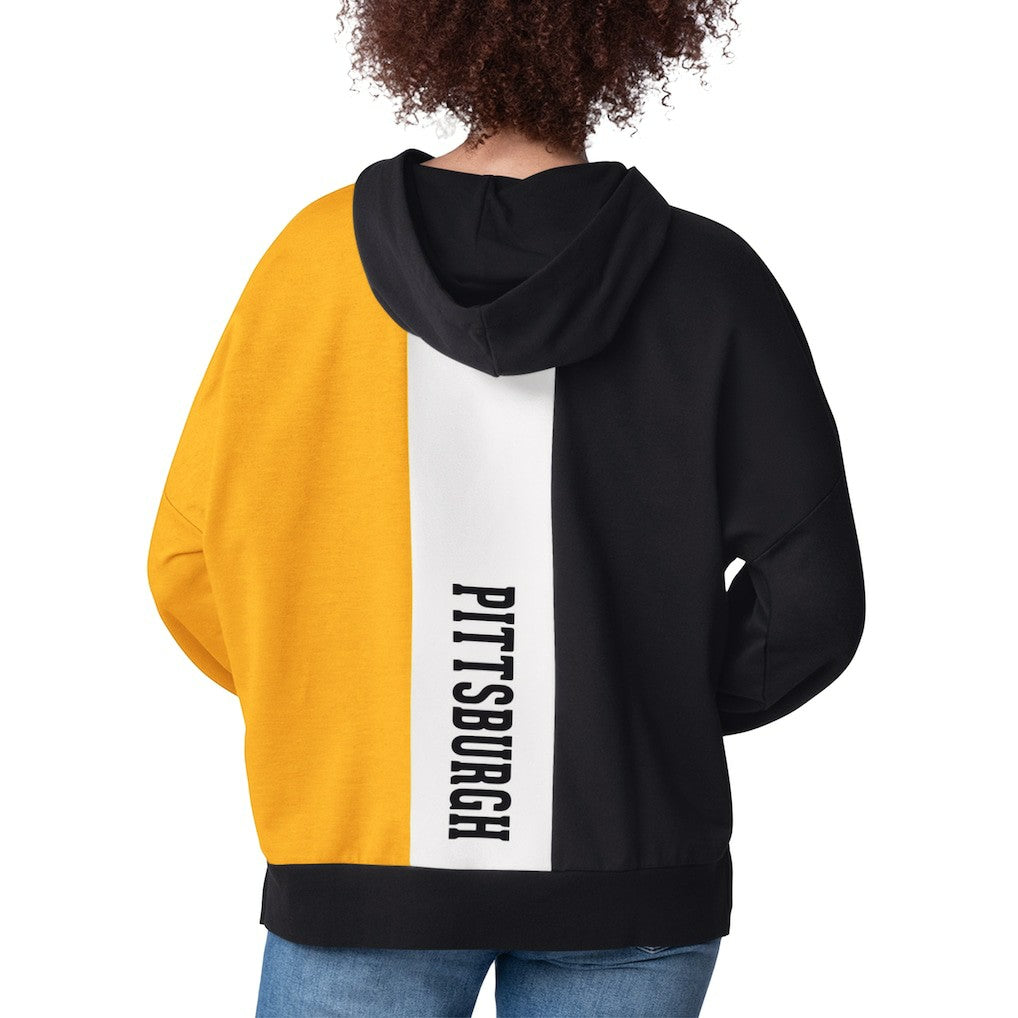 Pittsburgh Steelers Starter Women's Power Move Long Sleeve Pullover Hoodie Black