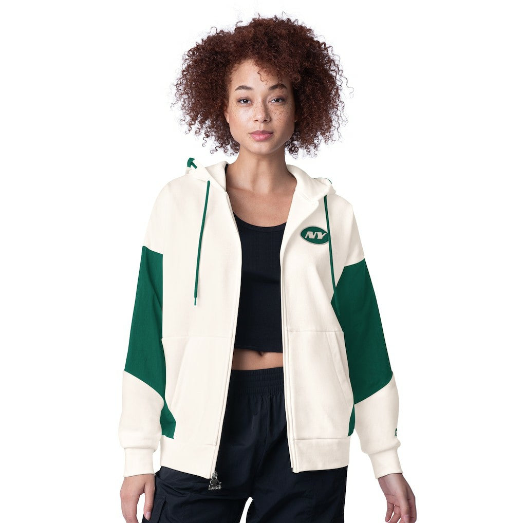 New York Jets Starter Women's Scrimmage Full-Zip Hoodie White
