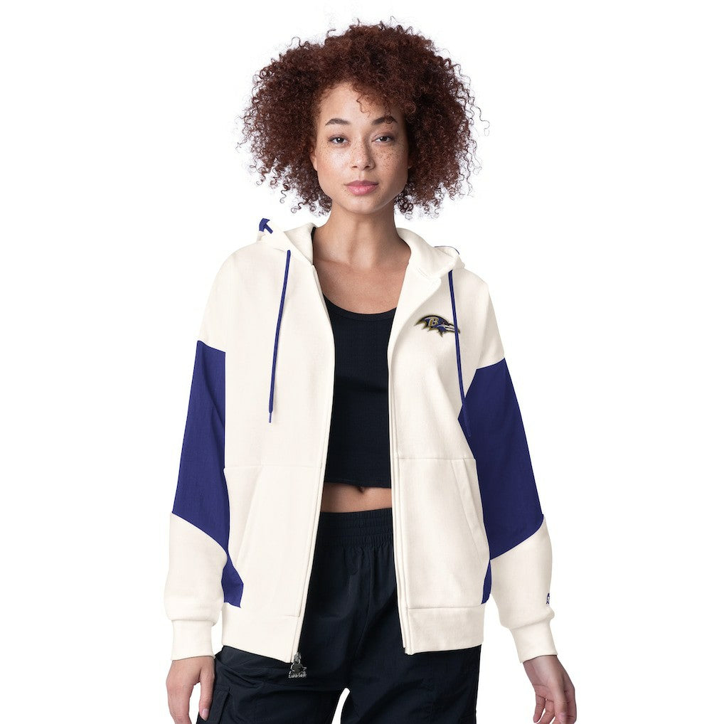 Baltimore Ravens Starter Women's Scrimmage Full-Zip Hoodie White