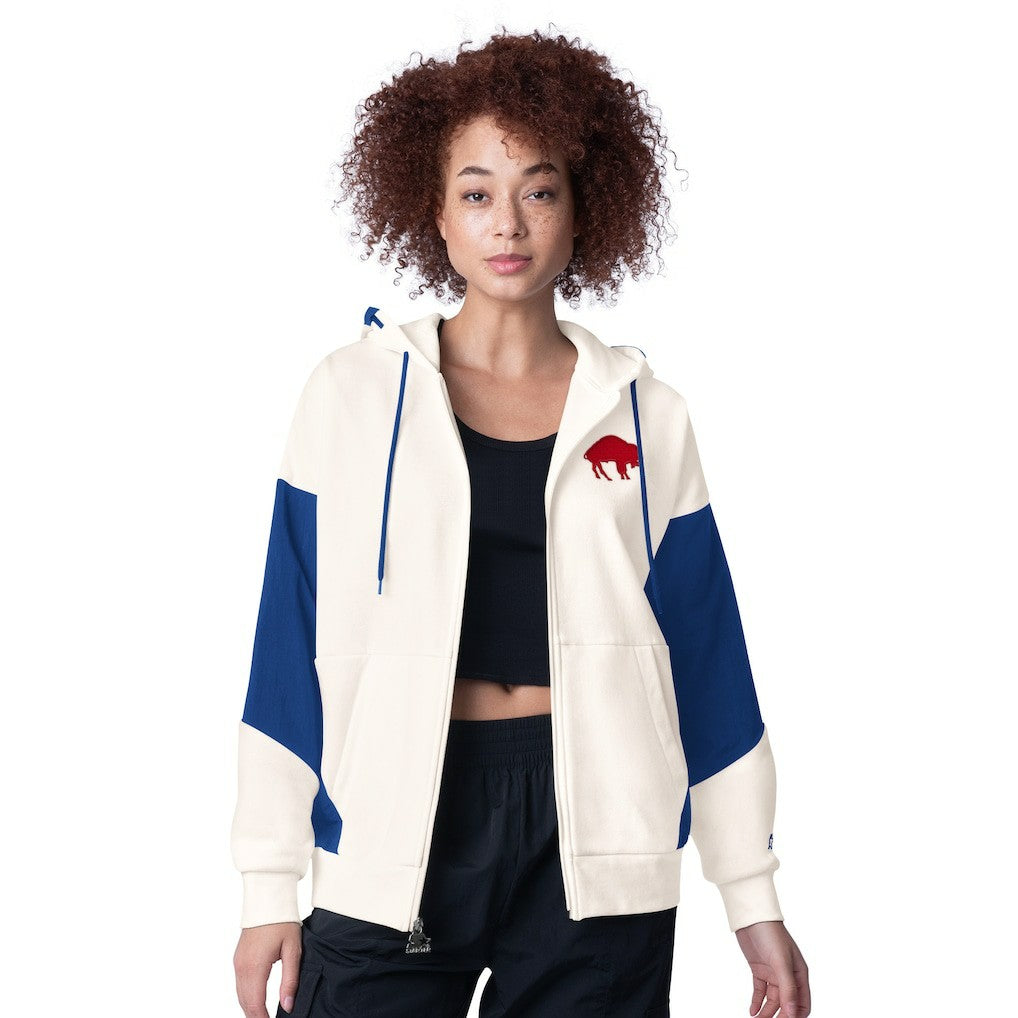 Buffalo Bills Starter Women's Scrimmage Full-Zip Hoodie White