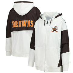 Cleveland Browns Starter Women's Scrimmage Full-Zip Hoodie White