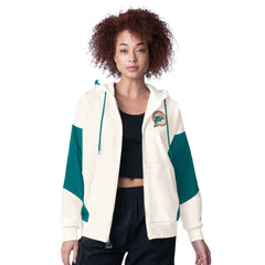 Miami Dolphins Starter Women's Scrimmage Full-Zip Hoodie White