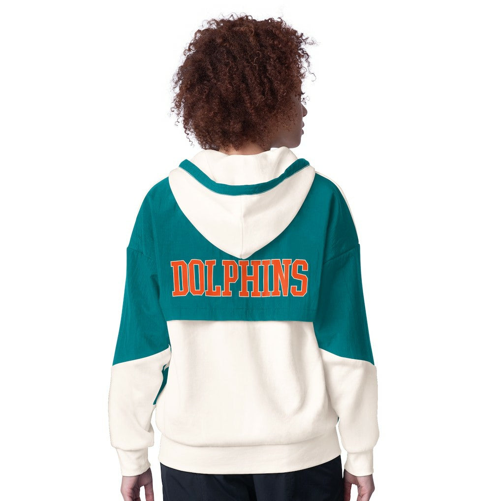 Miami Dolphins Starter Women's Scrimmage Full-Zip Hoodie White