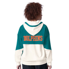 Miami Dolphins Starter Women's Scrimmage Full-Zip Hoodie White