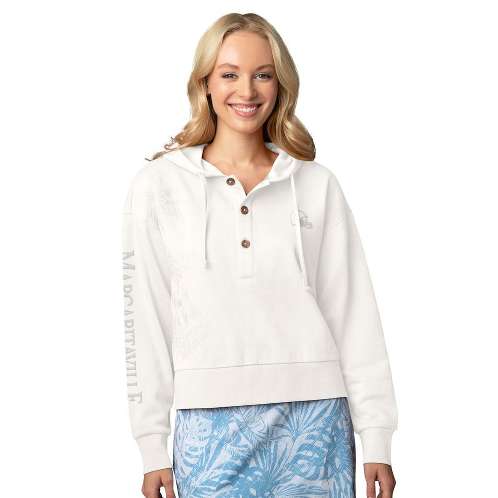 Cleveland Browns Margaritaville Women's Island Dream Solid Pullover Hoodie Cream