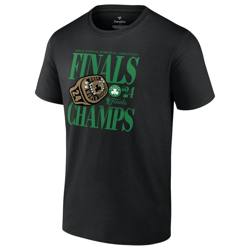 Boston Celtics 2024 NBA Finals Champions Ball Screen Ring T-Shirt Black