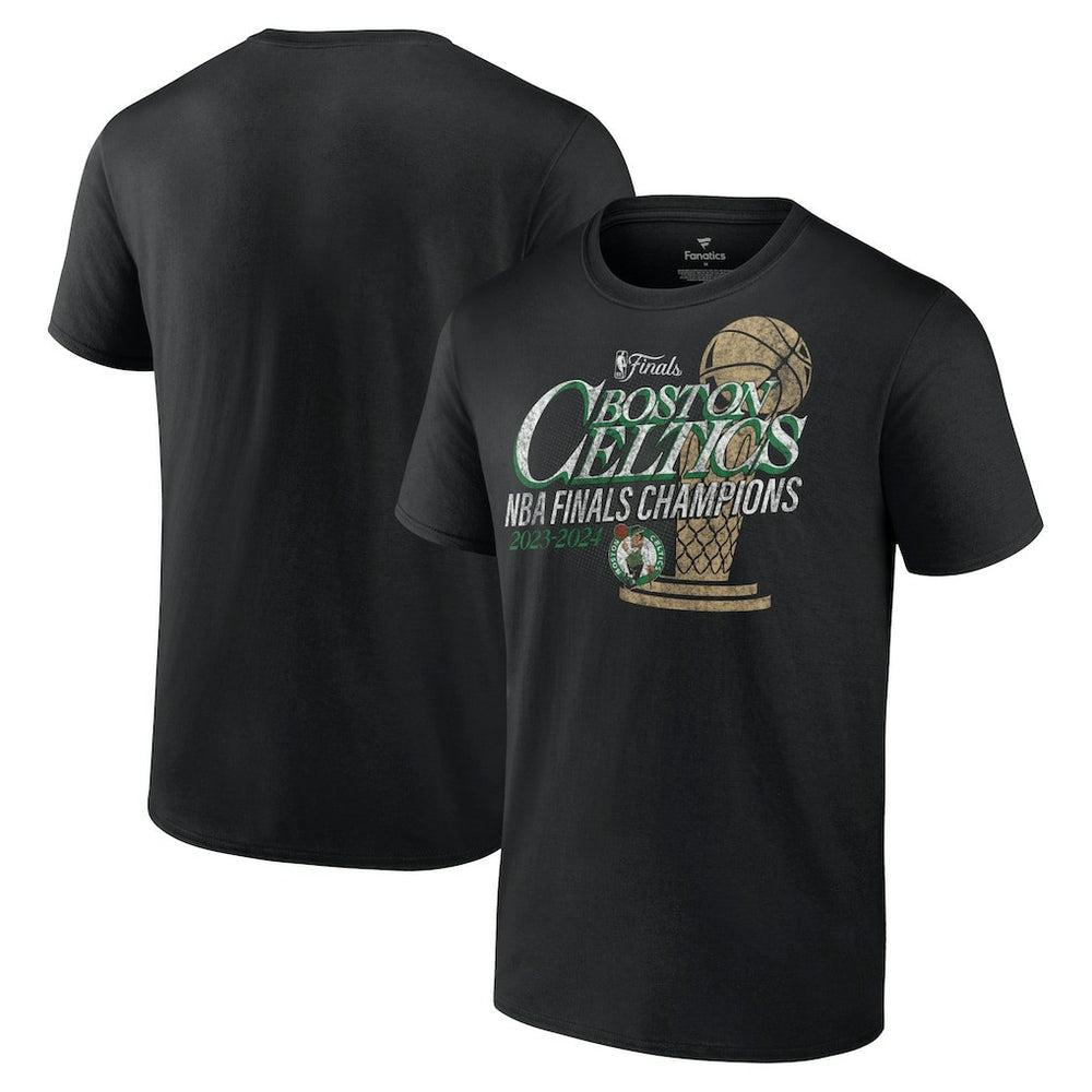 Boston Celtics 2024 NBA Finals Champions Fast Break Finish Trophy T-Shirt Black