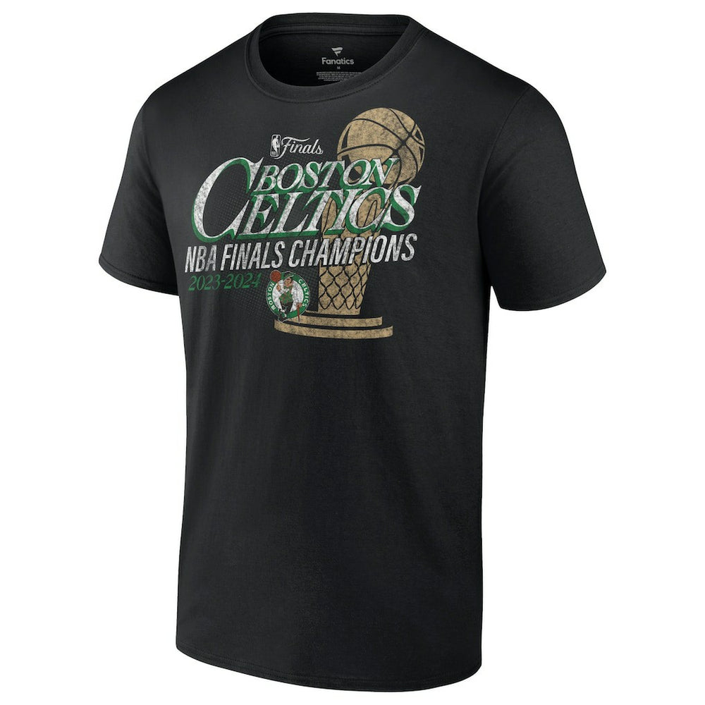 Boston Celtics 2024 NBA Finals Champions Fast Break Finish Trophy T-Shirt Black