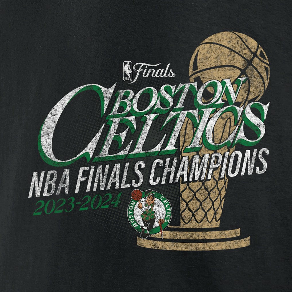 Boston Celtics 2024 NBA Finals Champions Fast Break Finish Trophy T-Shirt Black