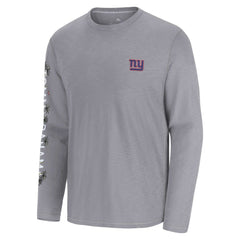 New York Giants Oasis Endzone Lux Long Sleeve T-Shirt Gray