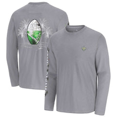 New Orleans Saints Oasis Endzone Lux Long Sleeve T-Shirt Gray