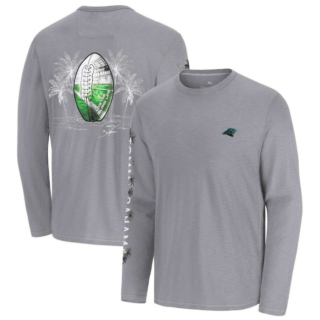 Carolina Panthers Oasis Endzone Lux Long Sleeve T-Shirt Gray