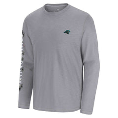 Carolina Panthers Oasis Endzone Lux Long Sleeve T-Shirt Gray