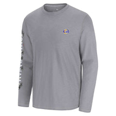 Los Angeles Rams Oasis Endzone Lux Long Sleeve T-Shirt Gray