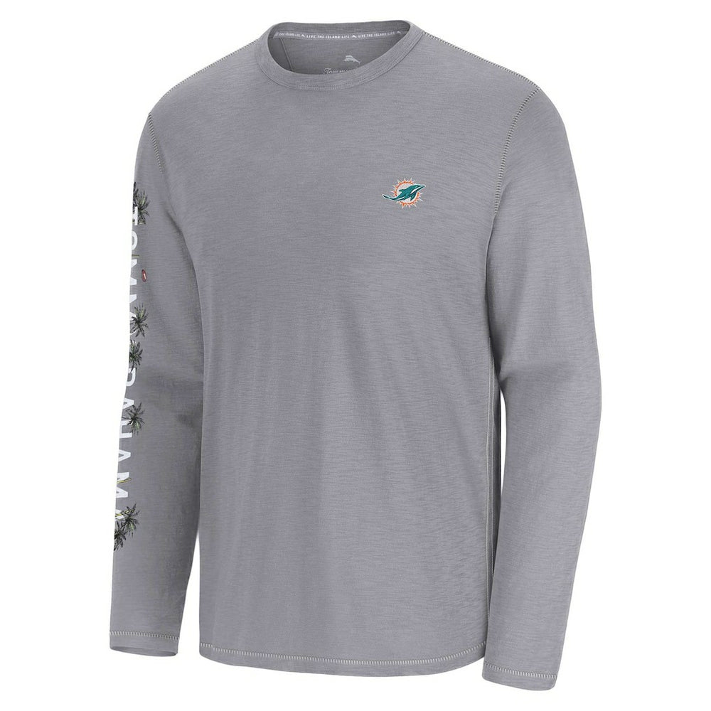 Miami Dolphins Oasis Endzone Lux Long Sleeve T-Shirt Gray
