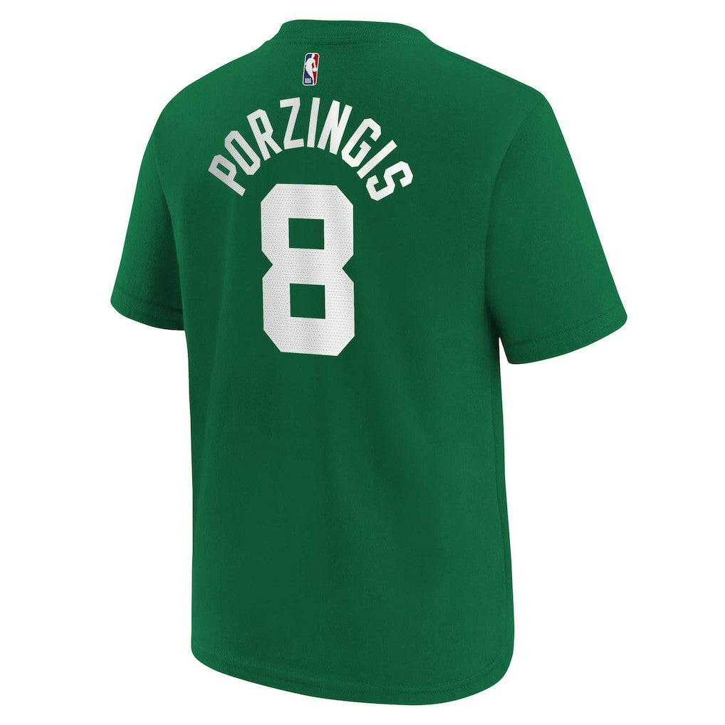 Kristaps Porzingis Boston Celtics Youth Icon Name & Number T-Shirt Kelly Green