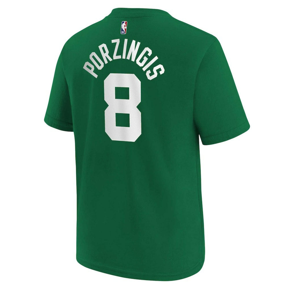 Kristaps Porzingis Boston Celtics Youth Icon Name & Number T-Shirt Kelly Green
