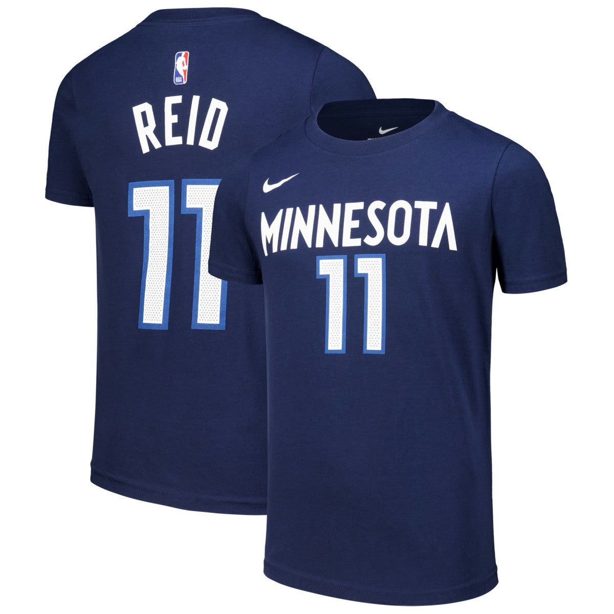 Naz Reid Minnesota Timberwolves Youth Icon Edition Name & Number T-Shirt Navy