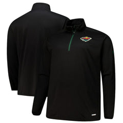 NHL Minnesota Wild Fanatics Big & Tall Authentic Pro Quarter-Zip Top - Black