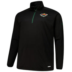 NHL Minnesota Wild Fanatics Big & Tall Authentic Pro Quarter-Zip Top - Black