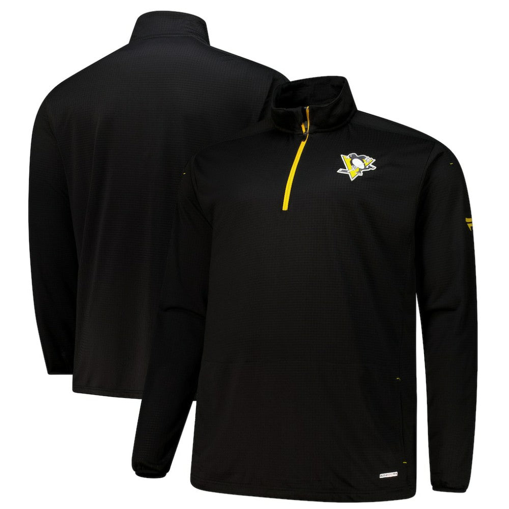 NHL Pittsburgh Penguins Fanatics Big & Tall Authentic Pro Quarter-Zip Top - Black
