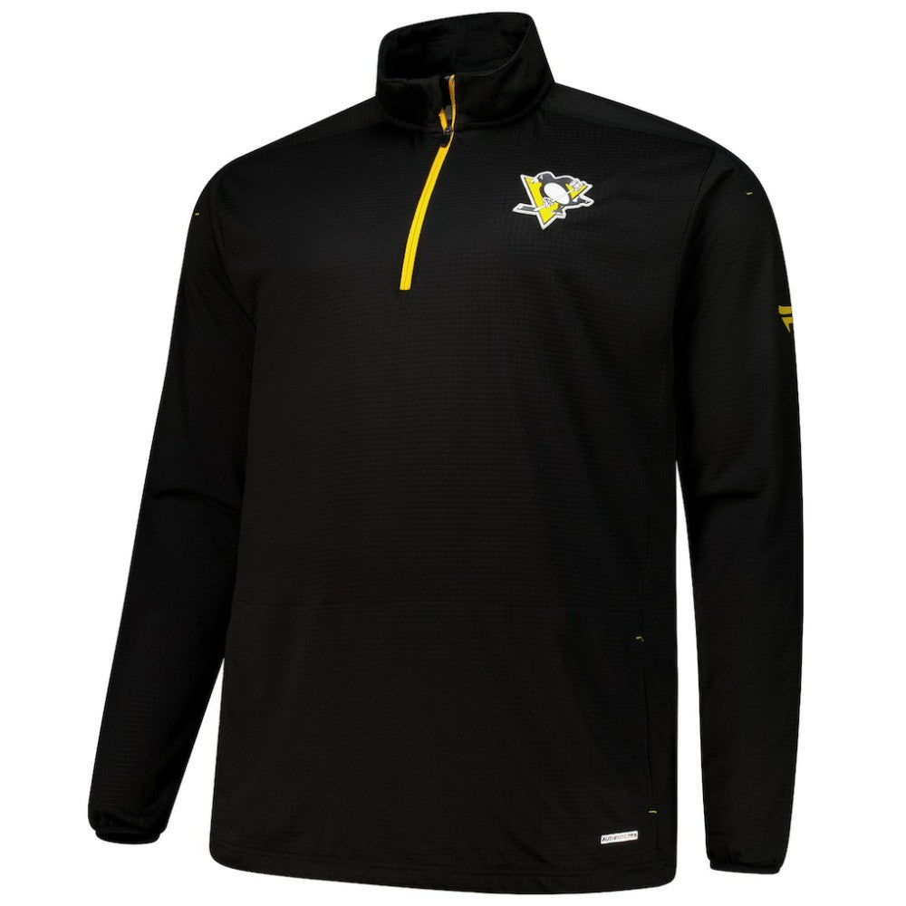 NHL Pittsburgh Penguins Fanatics Big & Tall Authentic Pro Quarter-Zip Top - Black