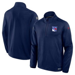 NHL New York Rangers Fanatics Big & Tall Authentic Pro Quarter-Zip Top - Navy