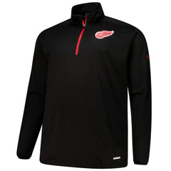 NHL Detroit Red Wings Fanatics Big & Tall Authentic Pro Quarter-Zip Top - Black