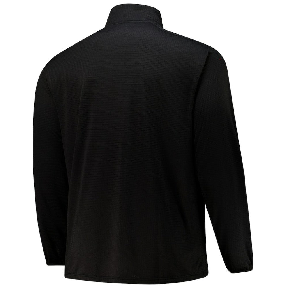 NHL Detroit Red Wings Fanatics Big & Tall Authentic Pro Quarter-Zip Top - Black