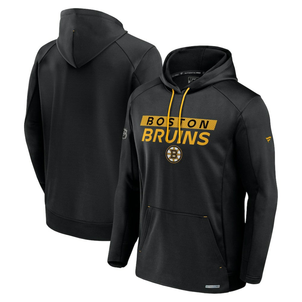 NHL Boston Bruins Fanatics Big & Tall Authentic Pro Pullover Hoodie - Black