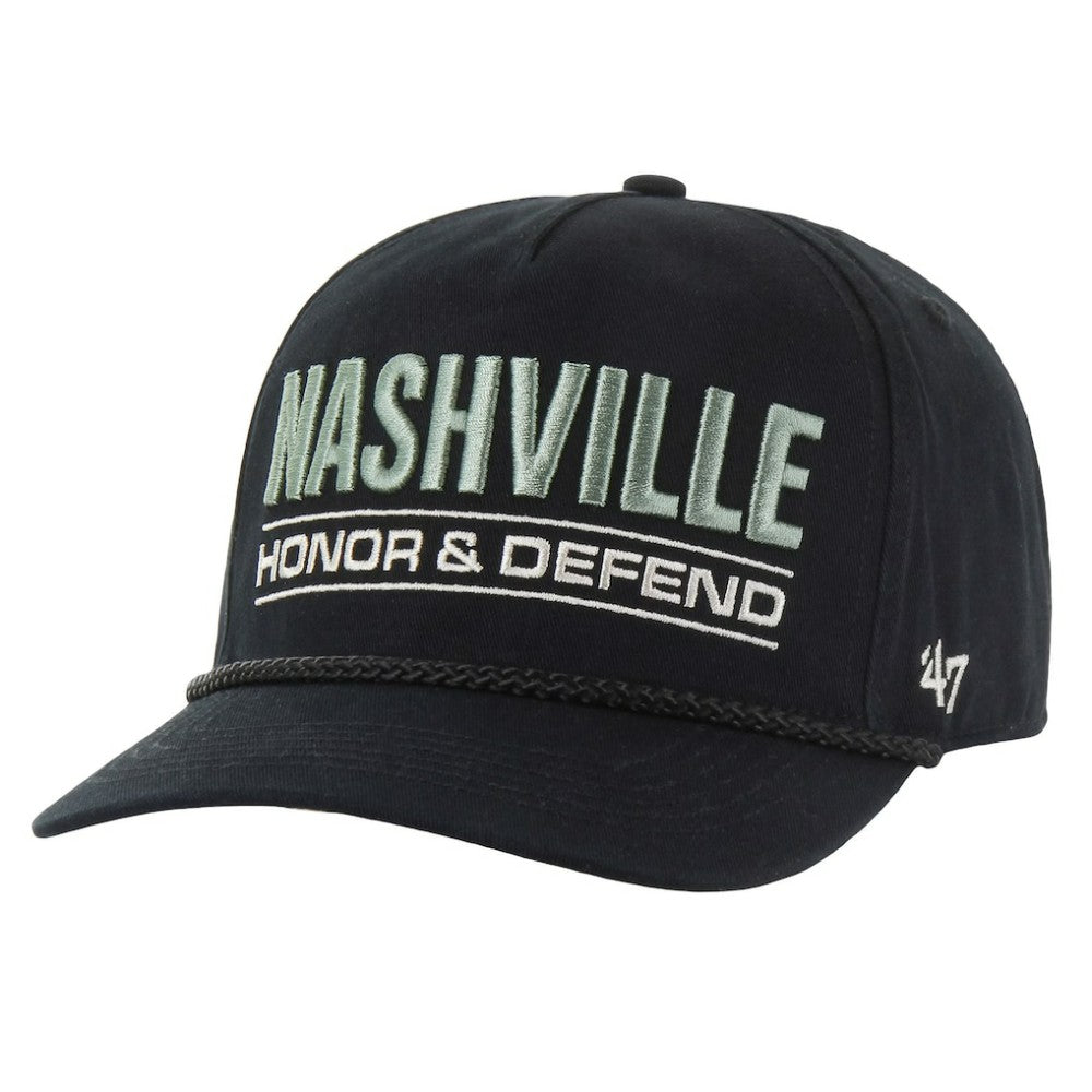 NHL Nashville Predators '47 OHT Military Appreciation Homeland Honor and Defend Hitch Adjustable Hat - Black