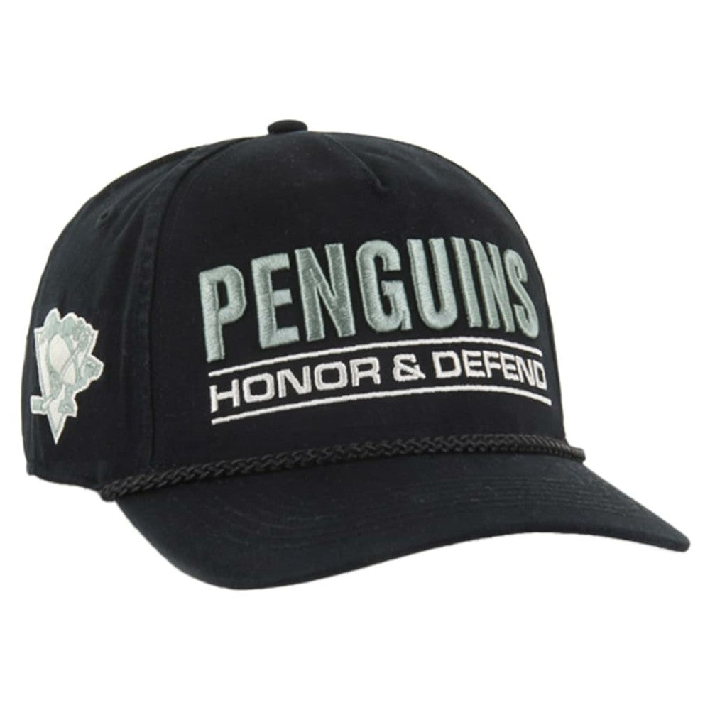 NHL Pittsburgh Penguins '47 OHT Military Appreciation Homeland Honor and Defend Hitch Adjustable Hat - Black
