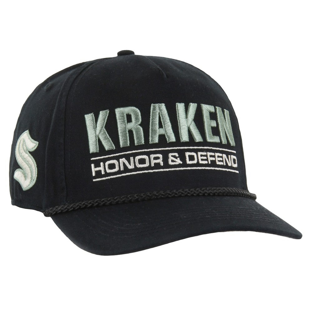NHL Seattle Kraken '47 OHT Military Appreciation Homeland Honor and Defend Hitch Adjustable Hat - Black