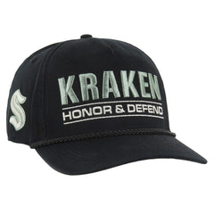 NHL Seattle Kraken '47 OHT Military Appreciation Homeland Honor and Defend Hitch Adjustable Hat - Black