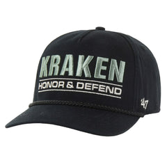 NHL Seattle Kraken '47 OHT Military Appreciation Homeland Honor and Defend Hitch Adjustable Hat - Black