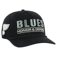 NHL St. Louis Blues '47 OHT Military Appreciation Homeland Honor and Defend Hitch Adjustable Hat - Black