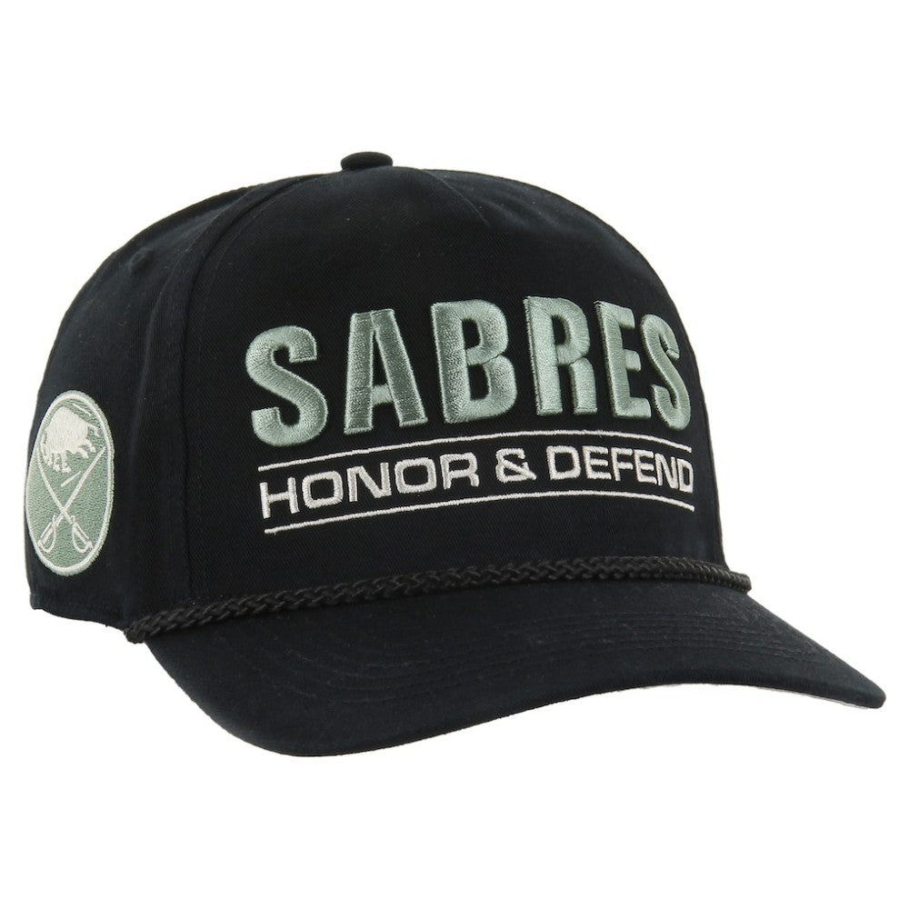 NHL Buffalo Sabres '47 OHT Military Appreciation Homeland Honor and Defend Hitch Adjustable Hat - Black