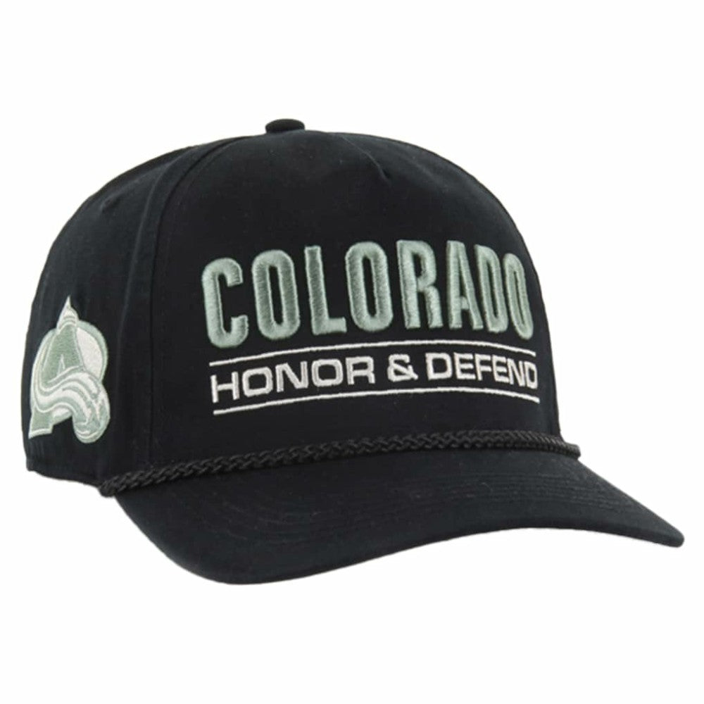 NHL Colorado Avalanche '47 OHT Military Appreciation Homeland Honor and Defend Hitch Adjustable Hat - Black