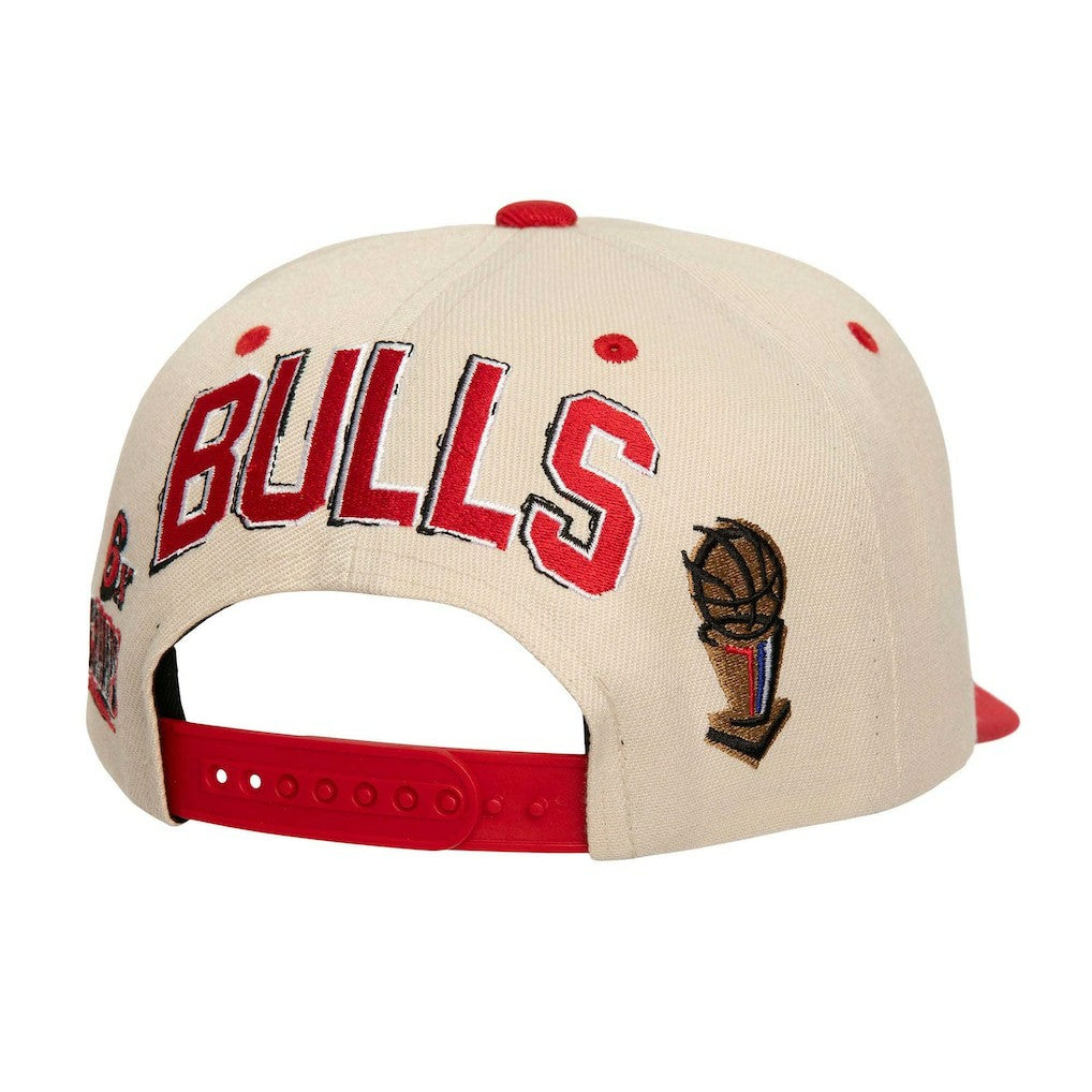 Chicago Bulls 6x NBA Champions Soul Legacy Defined Snapback Hat Cream/Red