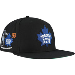 NHL Toronto Maple Leafs Mitchell & Ness Core Top Spot Snapback Hat - Black