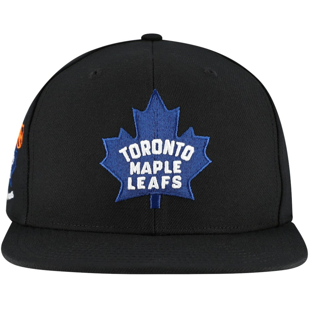 NHL Toronto Maple Leafs Mitchell & Ness Core Top Spot Snapback Hat - Black