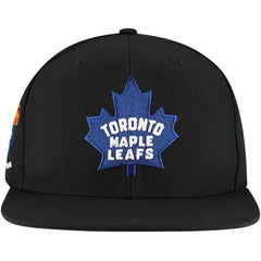 NHL Toronto Maple Leafs Mitchell & Ness Core Top Spot Snapback Hat - Black