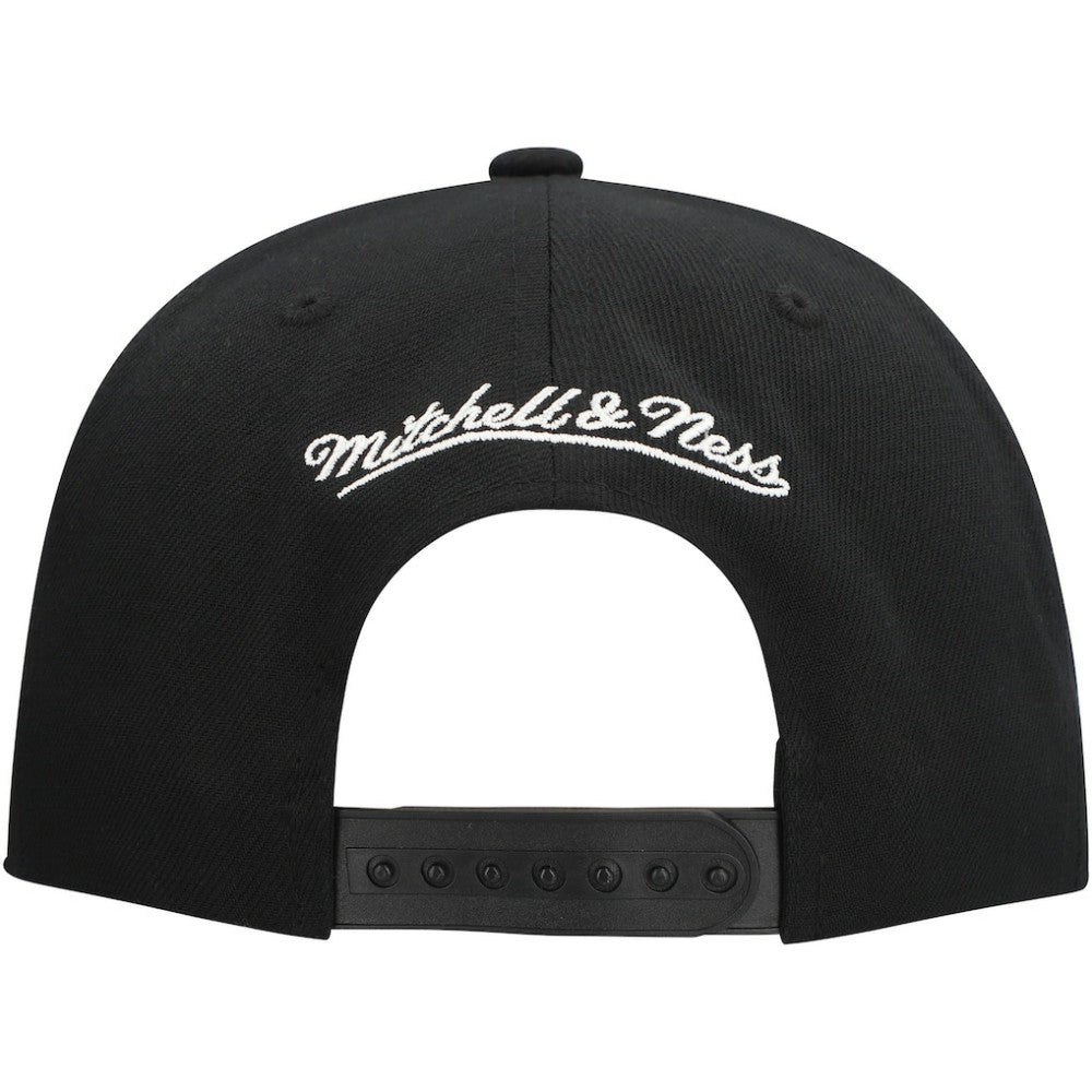 NHL San Jose Sharks Mitchell & Ness Core Top Spot Snapback Hat - Black