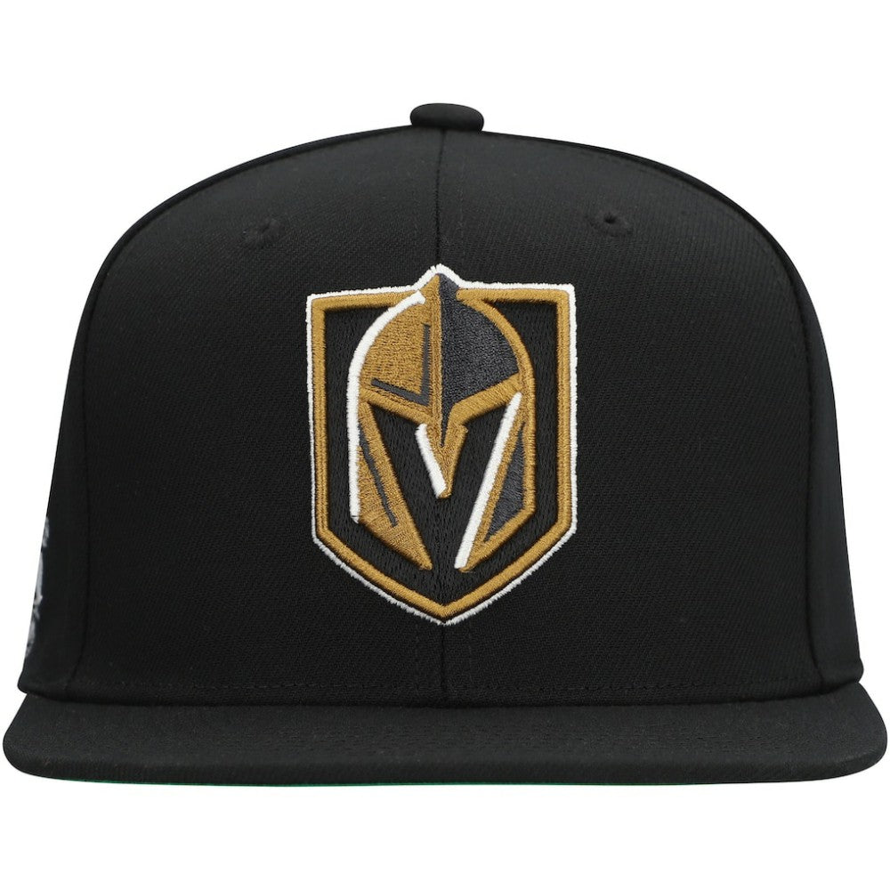 NHL Vegas Golden Knights Mitchell & Ness Core Top Spot Snapback Hat - Black
