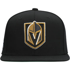 NHL Vegas Golden Knights Mitchell & Ness Core Top Spot Snapback Hat - Black