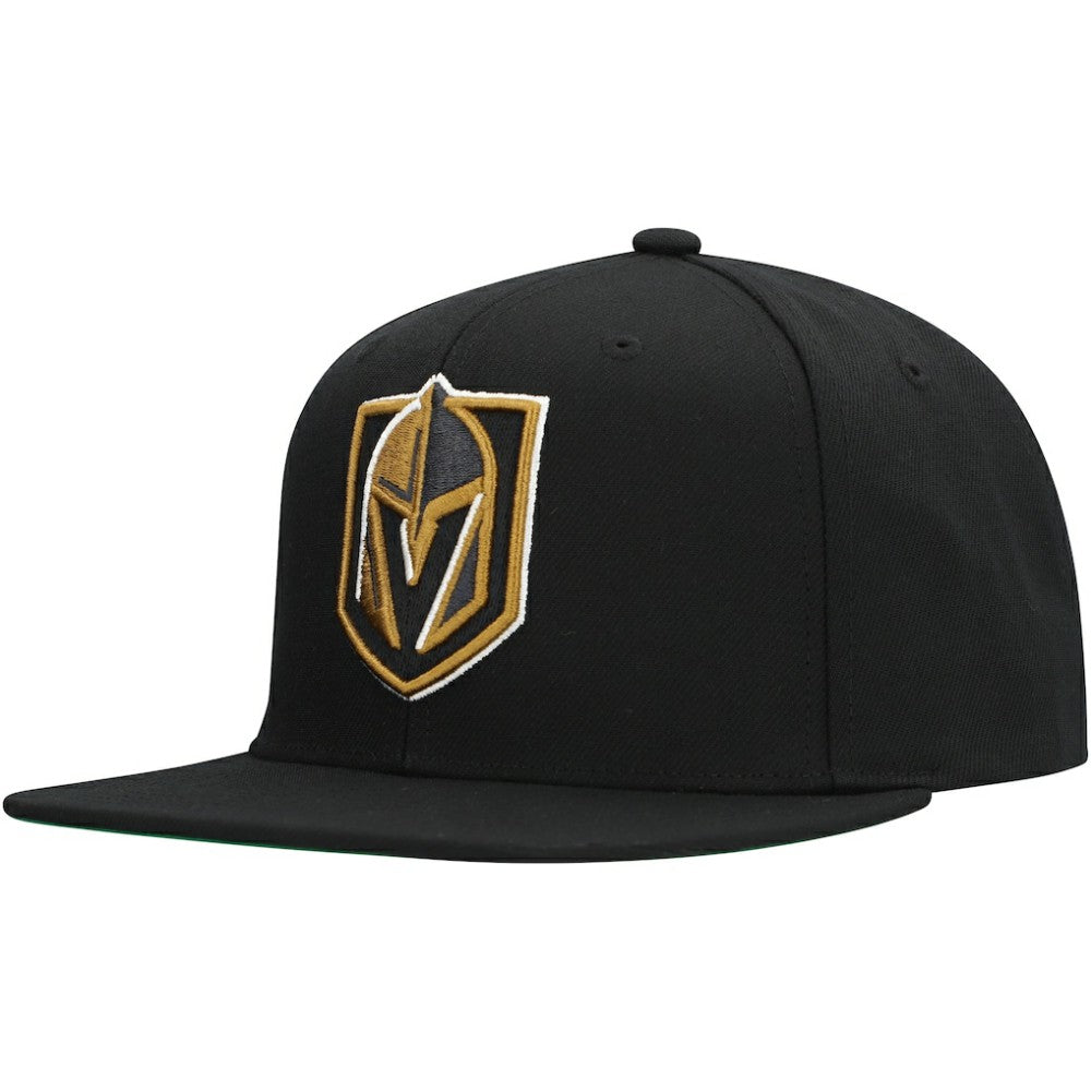 NHL Vegas Golden Knights Mitchell & Ness Core Top Spot Snapback Hat - Black