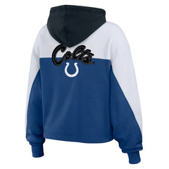 Indianapolis Colts WEAR by Erin Andrews Women's Plus Size Color Block Full-Zip Hoodie Royal